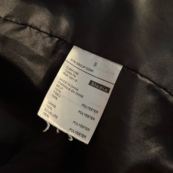 ELODIE Nordstrom Bomber Fleece Plaid Jacket- Red/Black Size Small - Picture 7 of 7